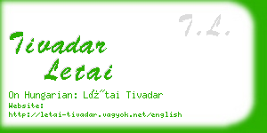 tivadar letai business card